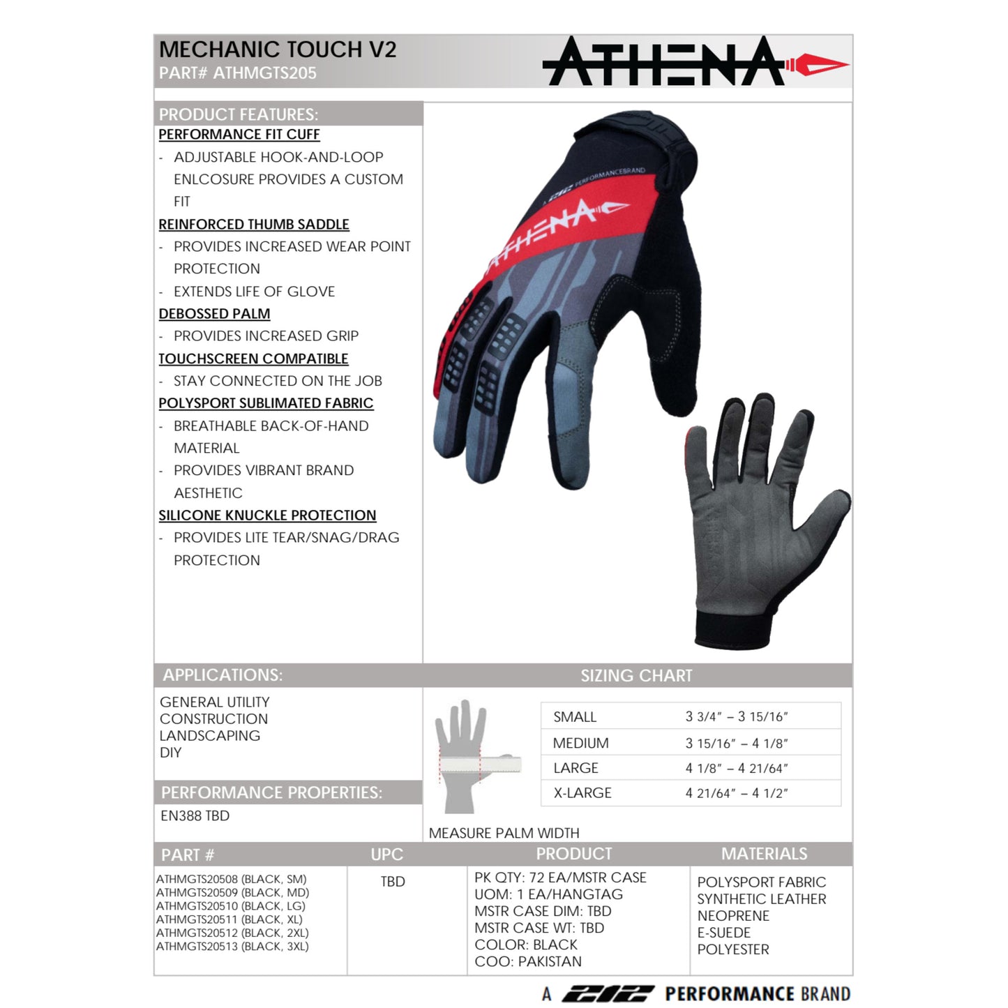 athena-womens-mechanic-touchscreen-work-glove-black-red-gray-athmgts205