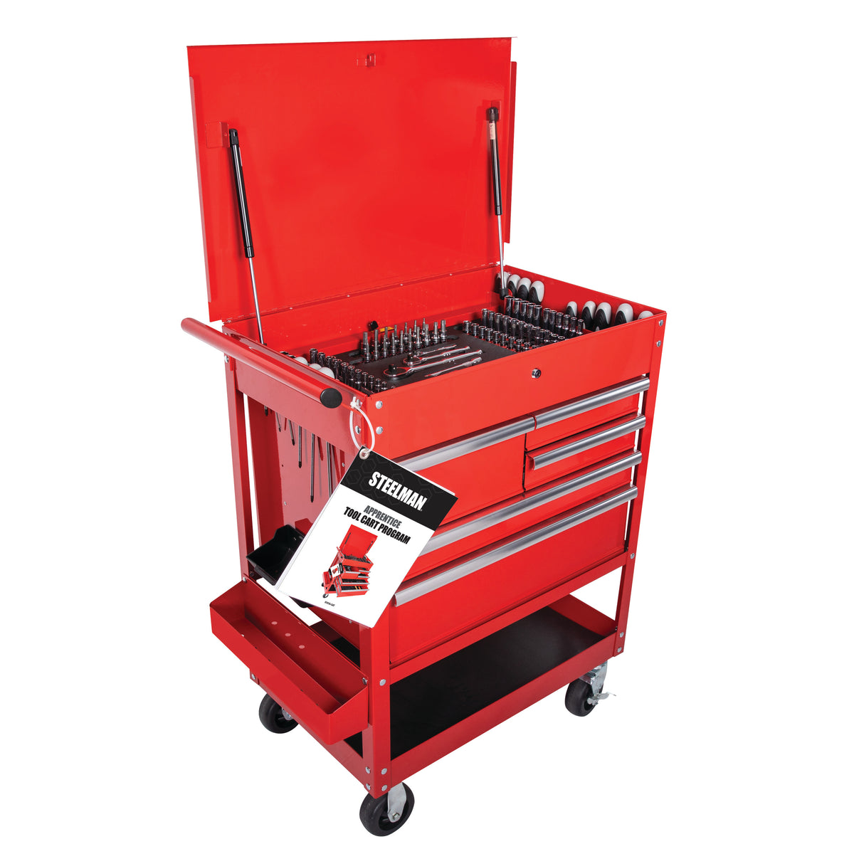 Engineer Cart 234-Piece Apprentice Automotive Technician 5-Drawer Tool Cart with ...