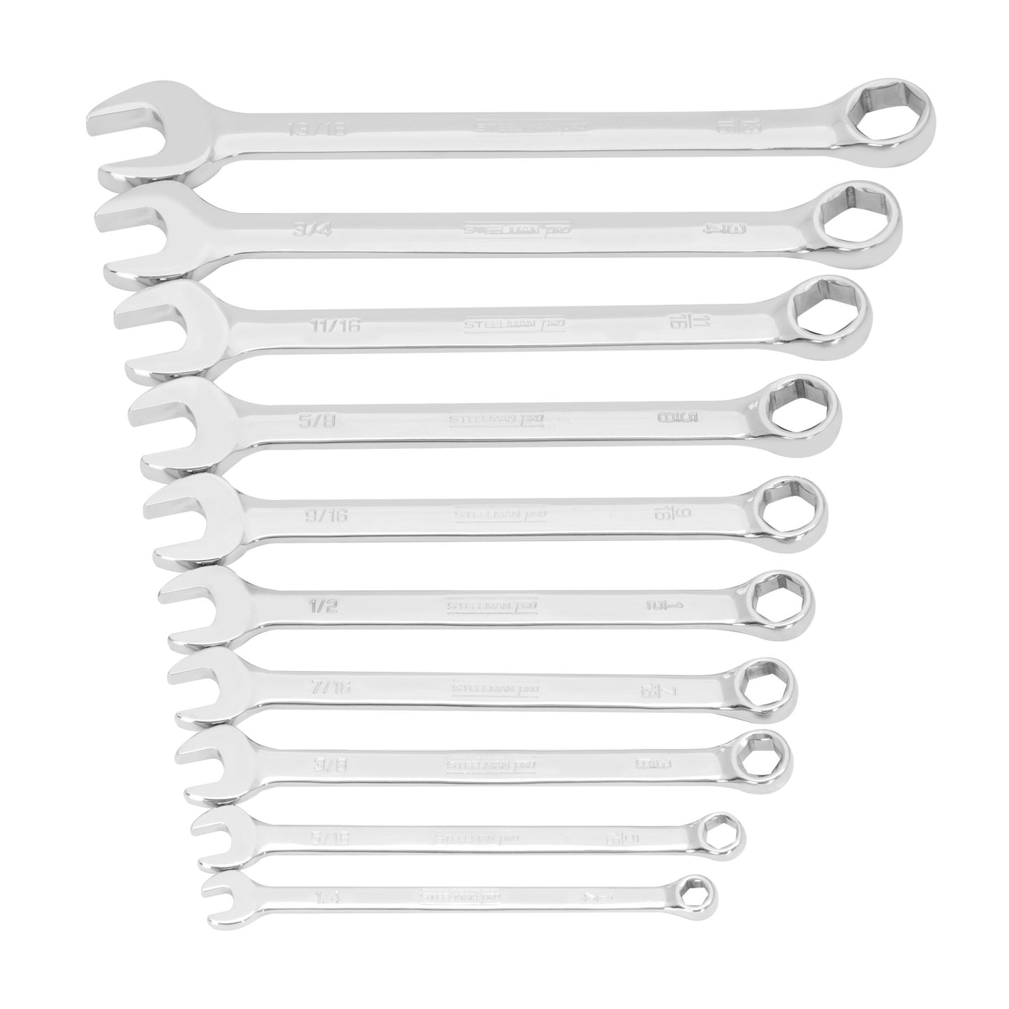 10-Piece SAE 6-Point Combination Wrench Set