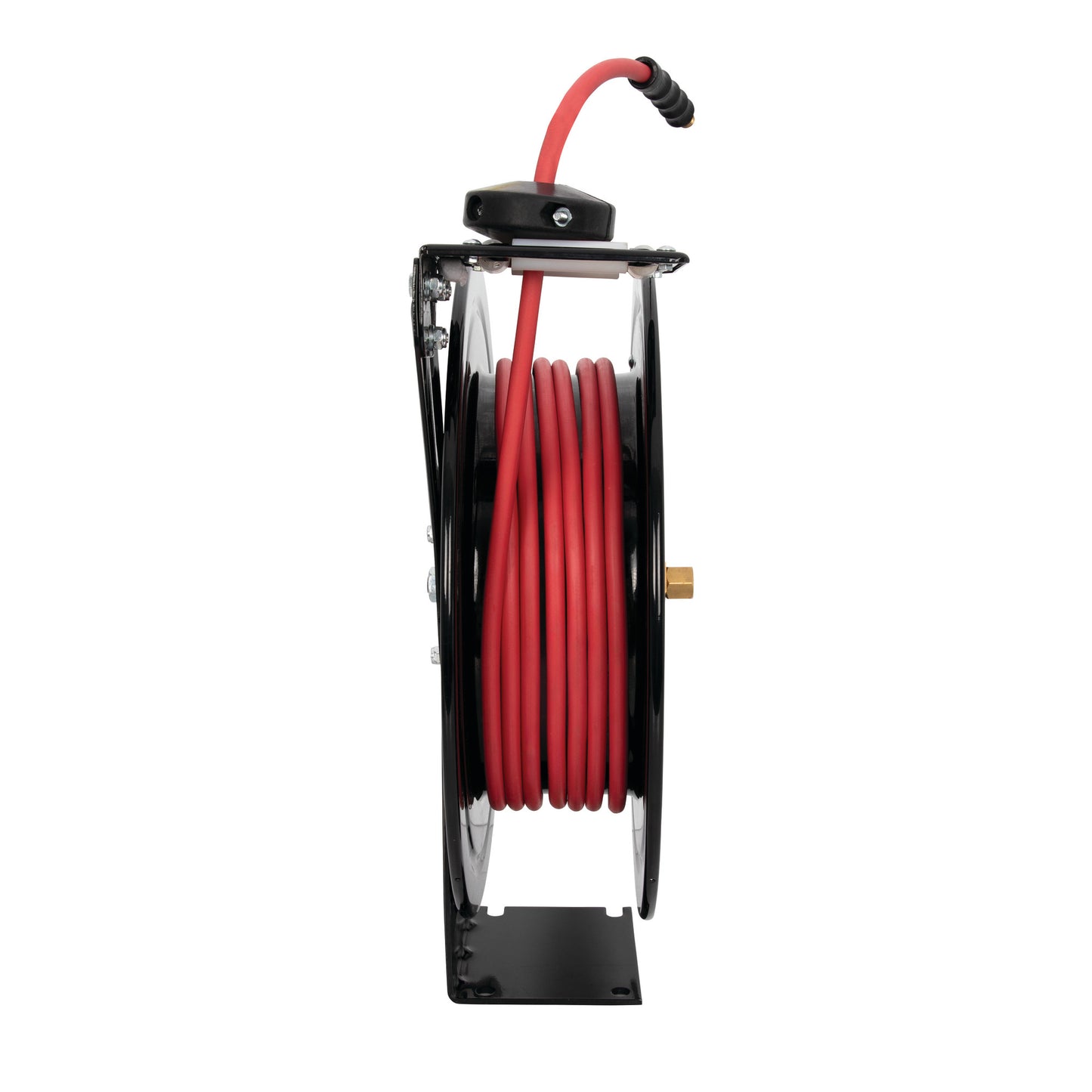 25-Foot Long 1/4-Inch Inner Diameter Air Hose with Spring Retractable Hose Reel with 1/4-Inch NPT Fittings