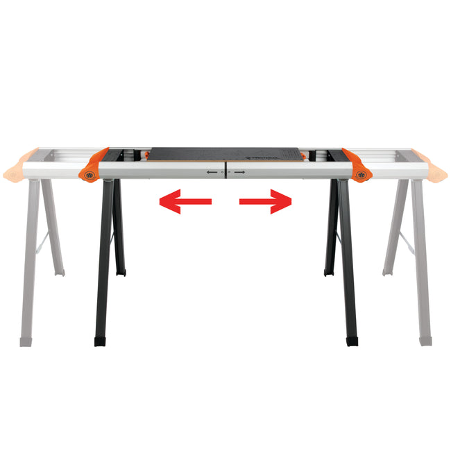 70-Inch / 500-Pound Capacity Expanding Length Lightweight Aluminum Sawhorse