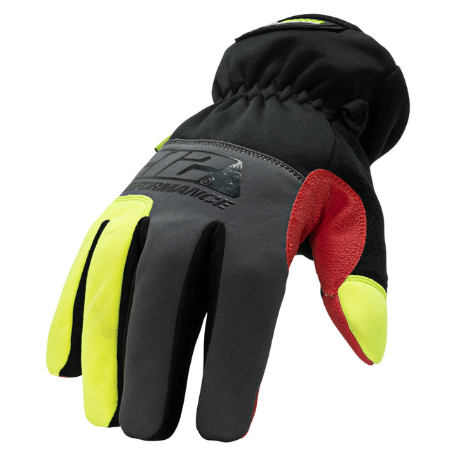 Waterproof Fleece Lined Cut Resistant Tundra Winter Work Gloves in Gray, Red, Black and Yellow