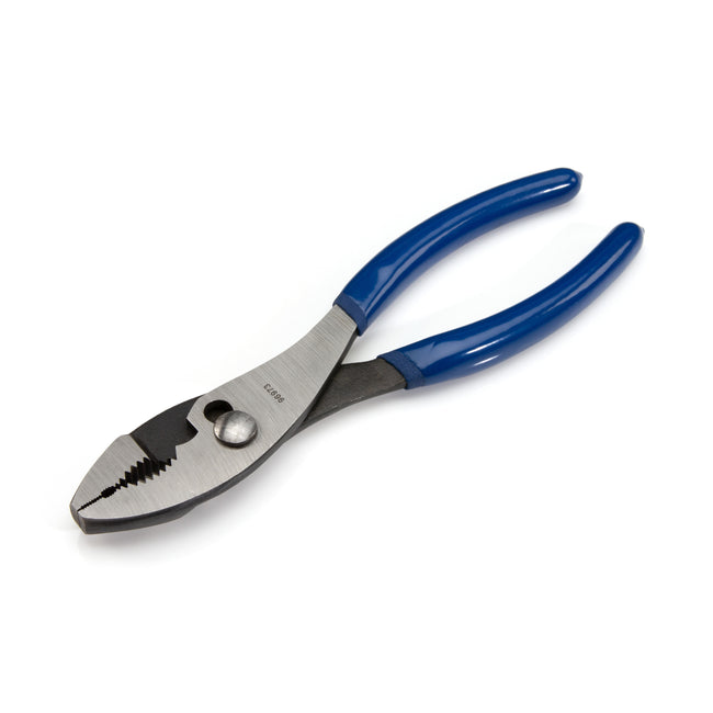 8-Inch Long Slip-Joint Pliers with Wire Cutter and Dual Layer Blue Grip