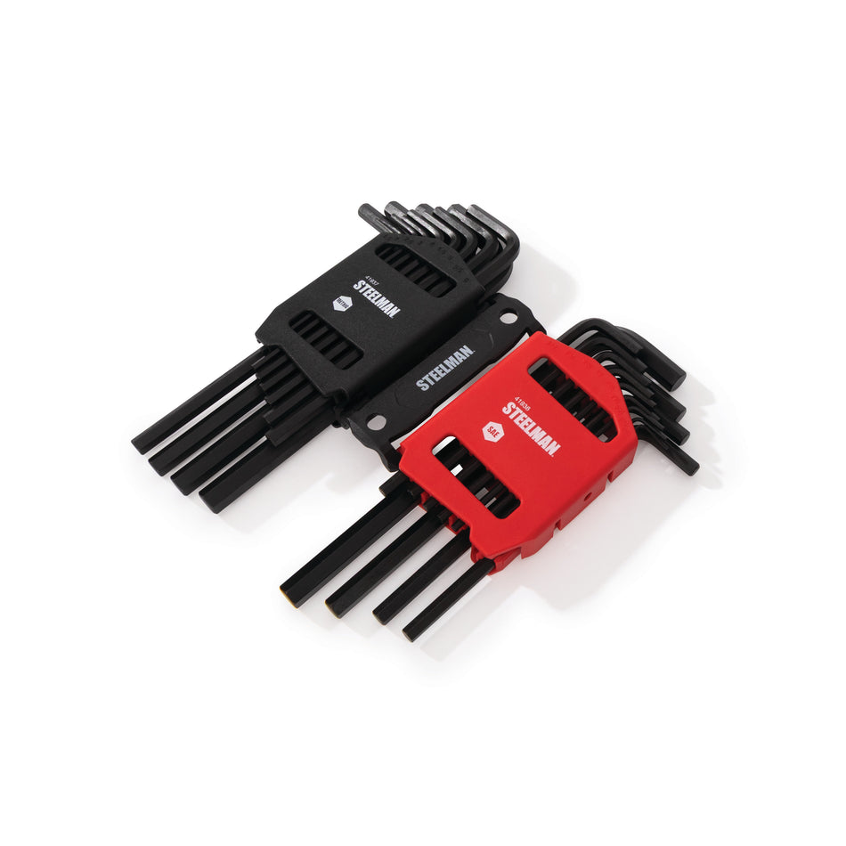 26-Piece Long Arm Hex Key Wrench Set, Inch/Metric (SAE/MM)