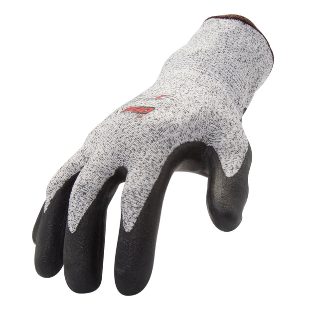 AX360 Foam Nitrile-dipped Cut Resistant Gloves in Black and Gray (EN Level 3, ANSI A2)