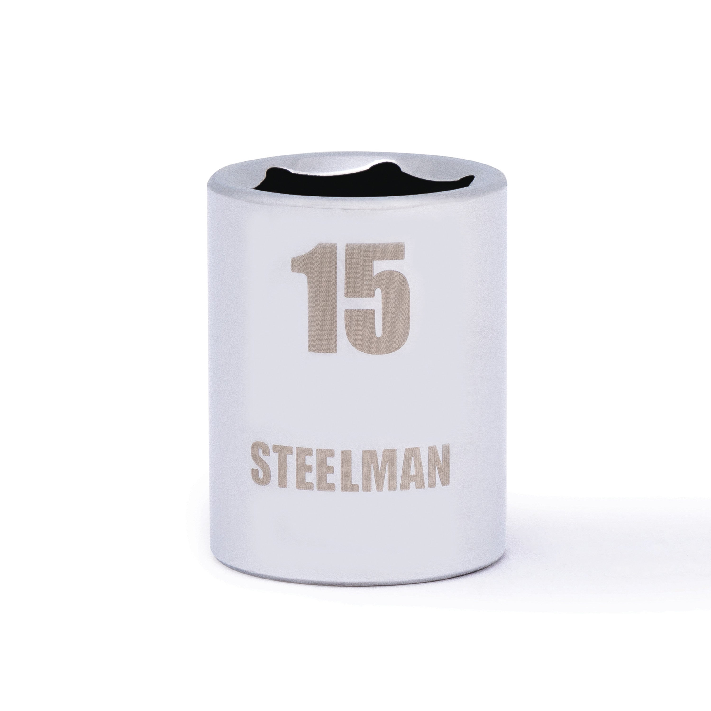 3/8-inch Drive by 15mm 6-Point Shallow Socket – Steelman Tools