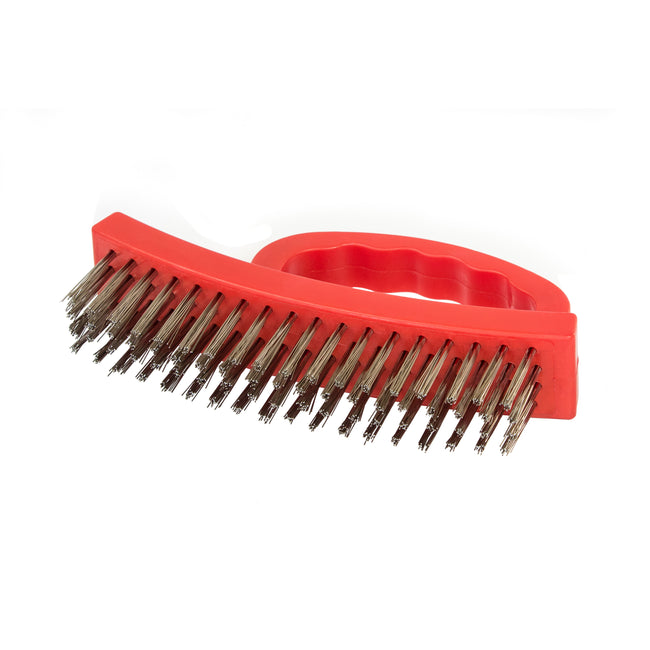 6.5-Inch Long Nylon Body Wire Brush with Stainless Steel Bristles