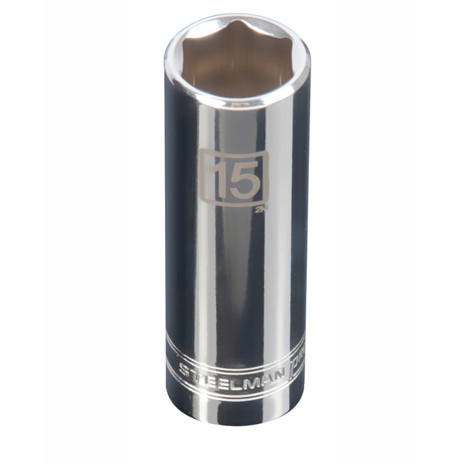 3/8-Inch Drive x 15mm Deep Well 6-Point Socket