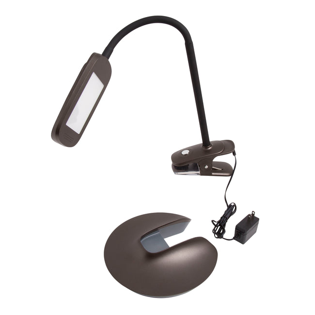 2-In-1 Clip-On Slim Head Flex LED Desk Lamp