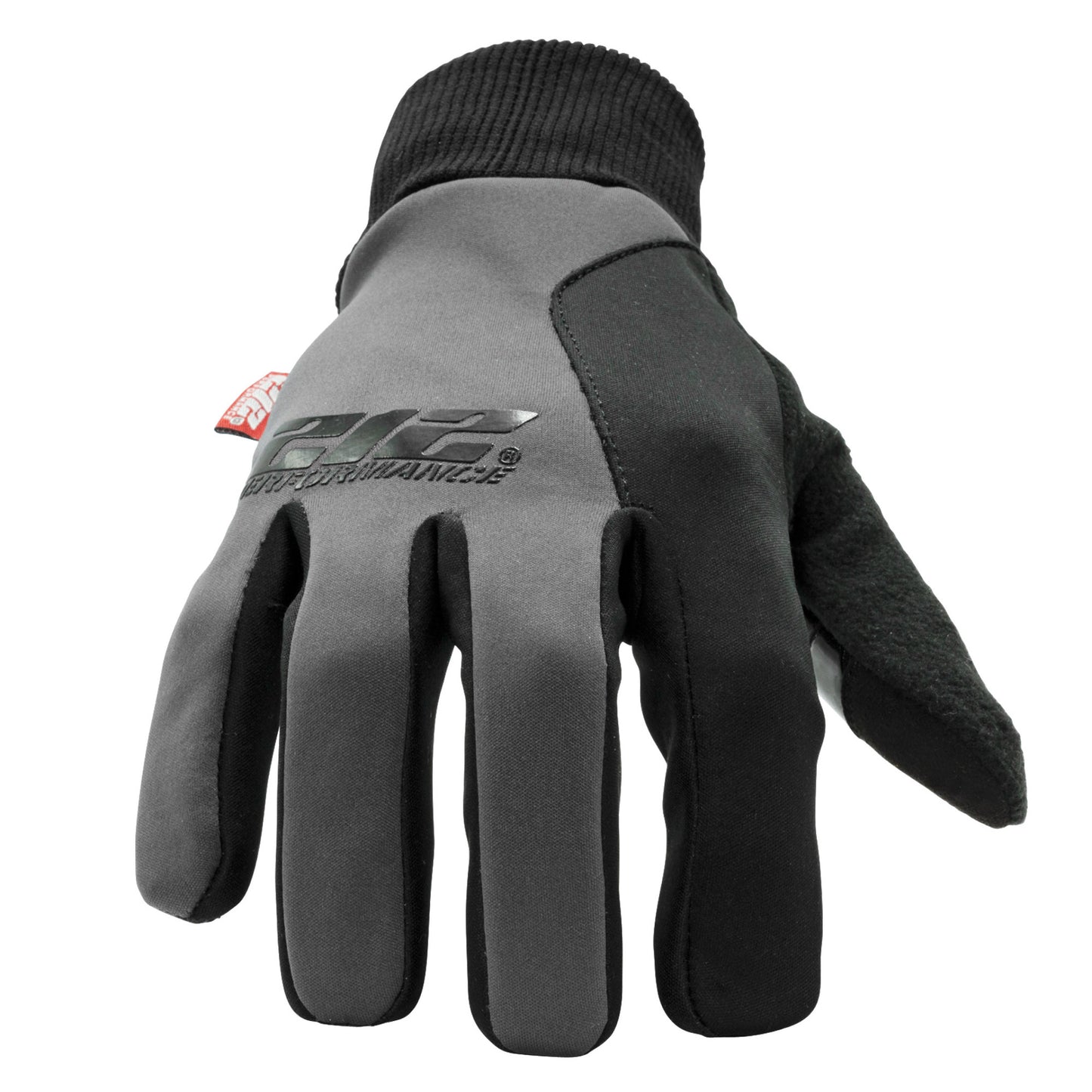 Touchscreen Compatible Silicone Palm Economy Tundra Jogger Gloves in Gray and Black with Cotton Face Mask Combo