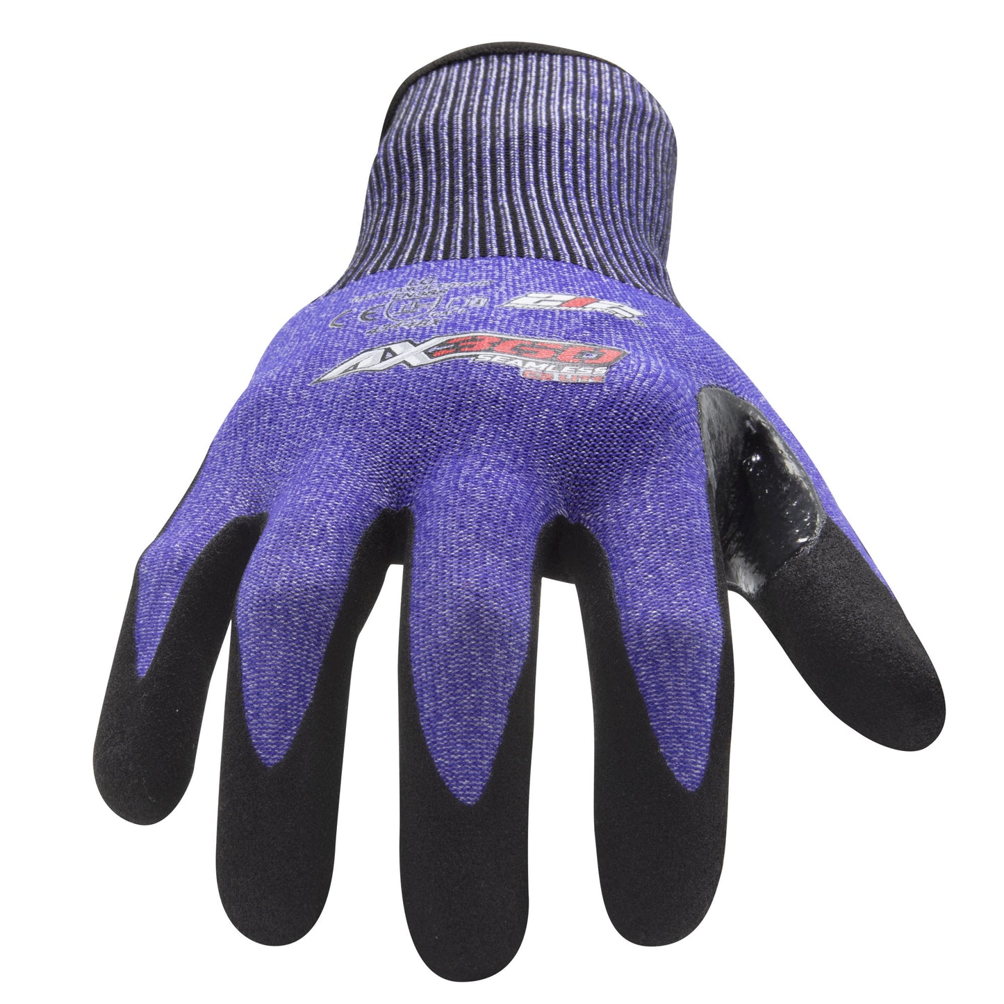 AX360 Seamless Knit Cut 3 Lite Gloves in Blue and Black