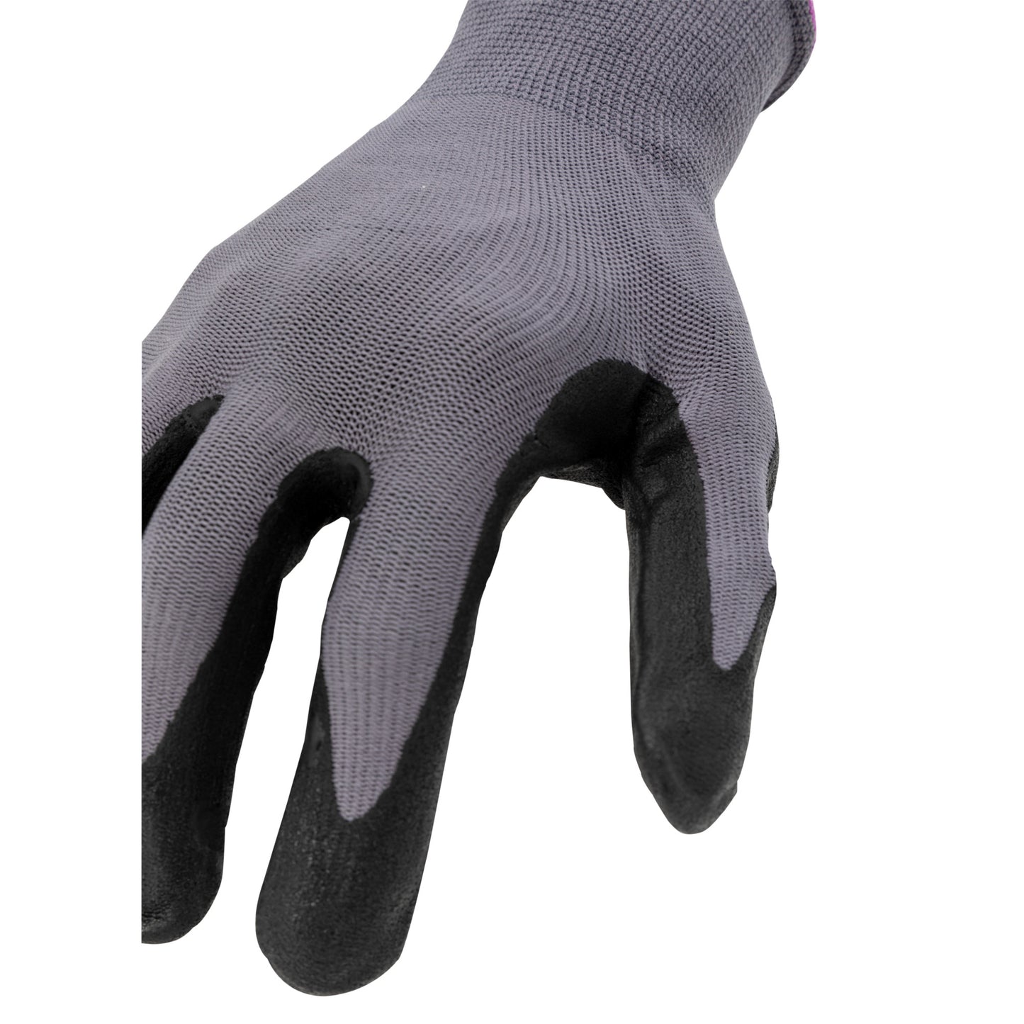 AX360 Nitrile-Dipped Palm Work Gloves 12-Pair Bulk Pack in Gray, Large