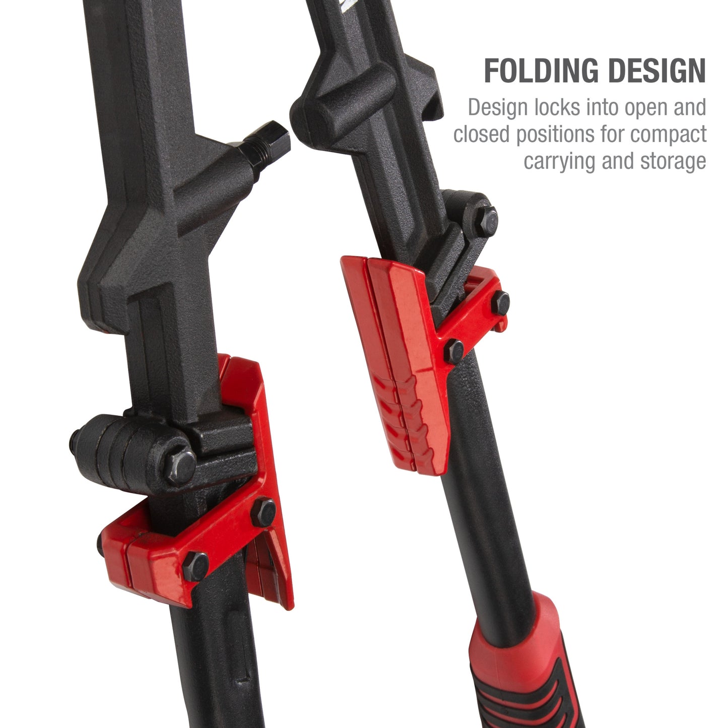 24-Inch Folding Bolt Cutter with Ergonomic Handles