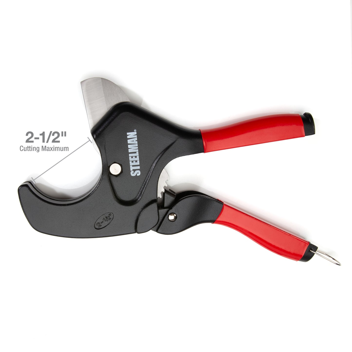 2-1/2-Inch Jaw Ratcheting PVC and Plastic Pipe Cutters