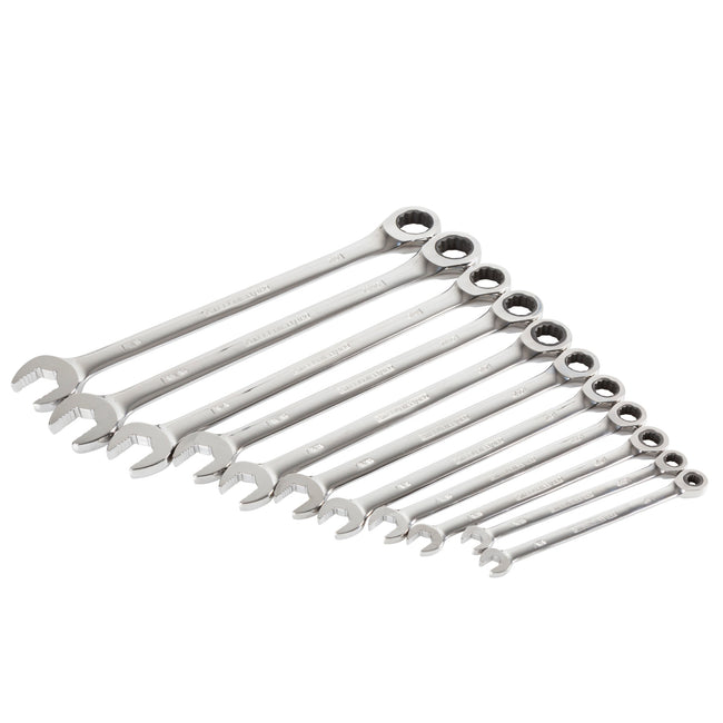11-Piece Standard 144-Tooth Ratcheting Wrench Set