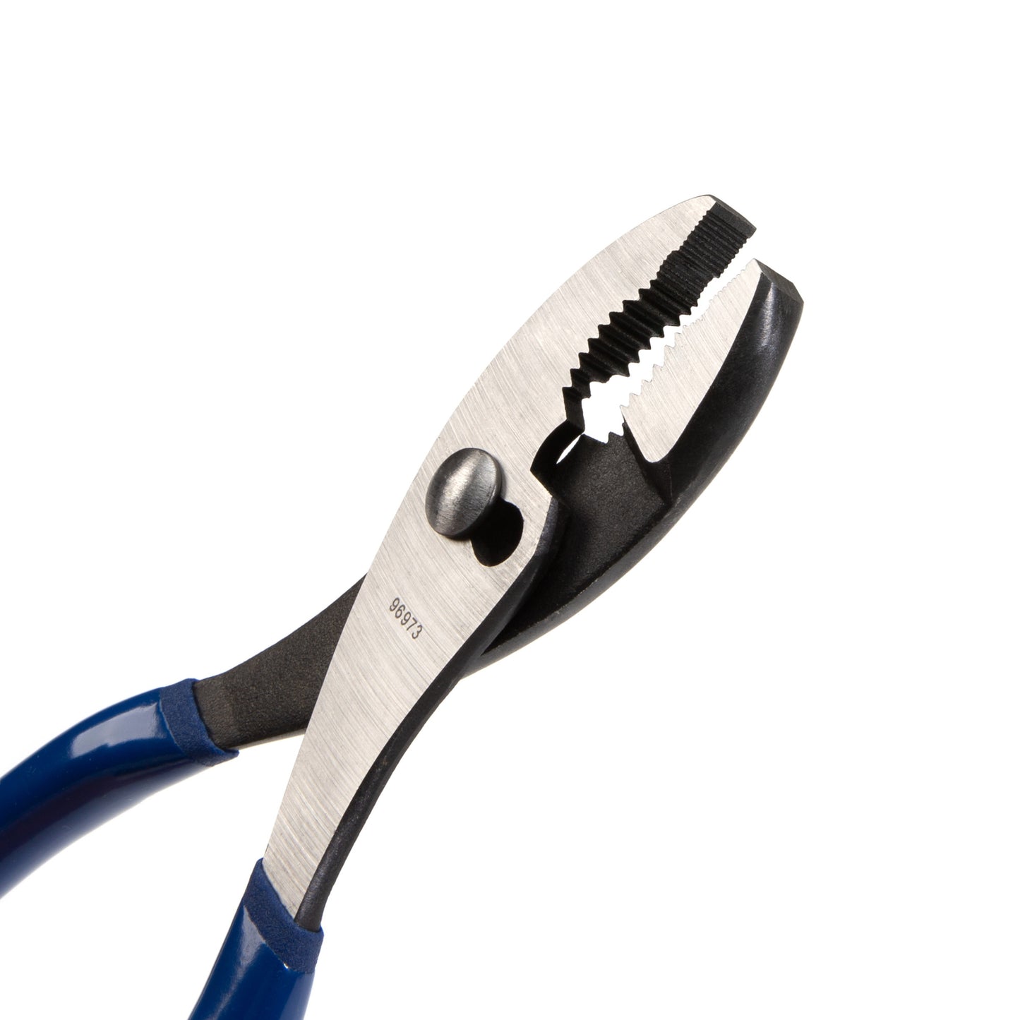 8-Inch Long Slip-Joint Pliers with Wire Cutter and Dual Layer Blue Grip
