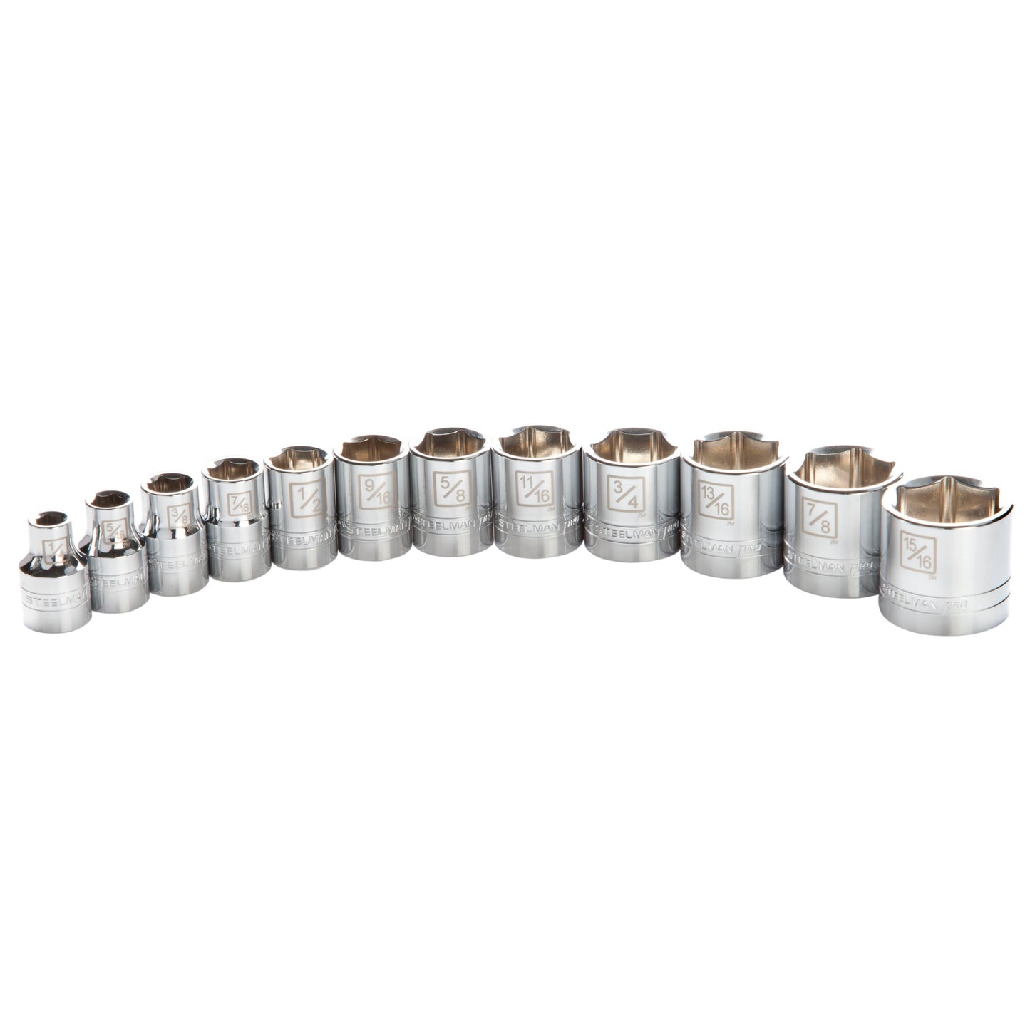 3/8-Inch Drive Shallow 6-Point SAE 12-Piece Socket Set