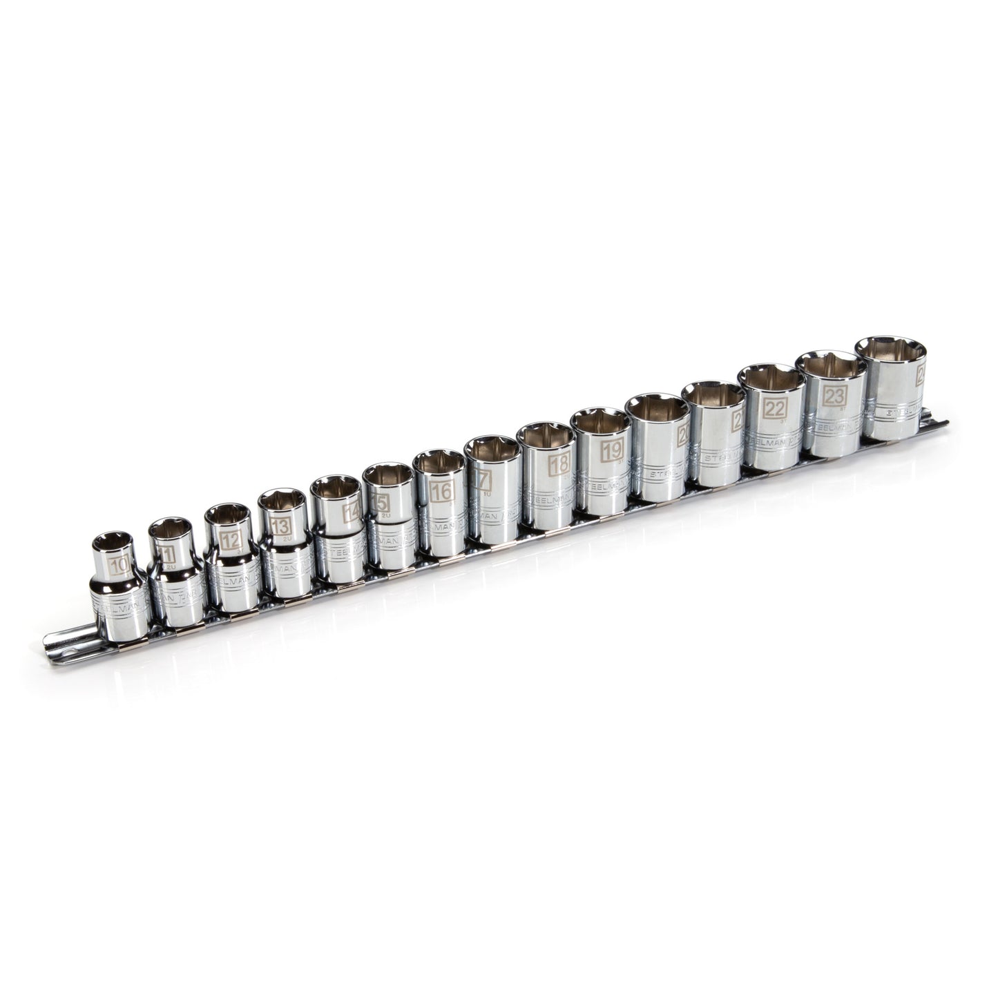 15-Piece 1/2-Inch Drive Shallow 6-Point Metric Socket Set