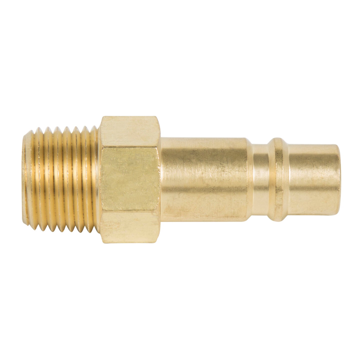 1/2-Inch Industrial Brass Quick Disconnect Plug, 1/2-Inch Male NPT 10-Pack