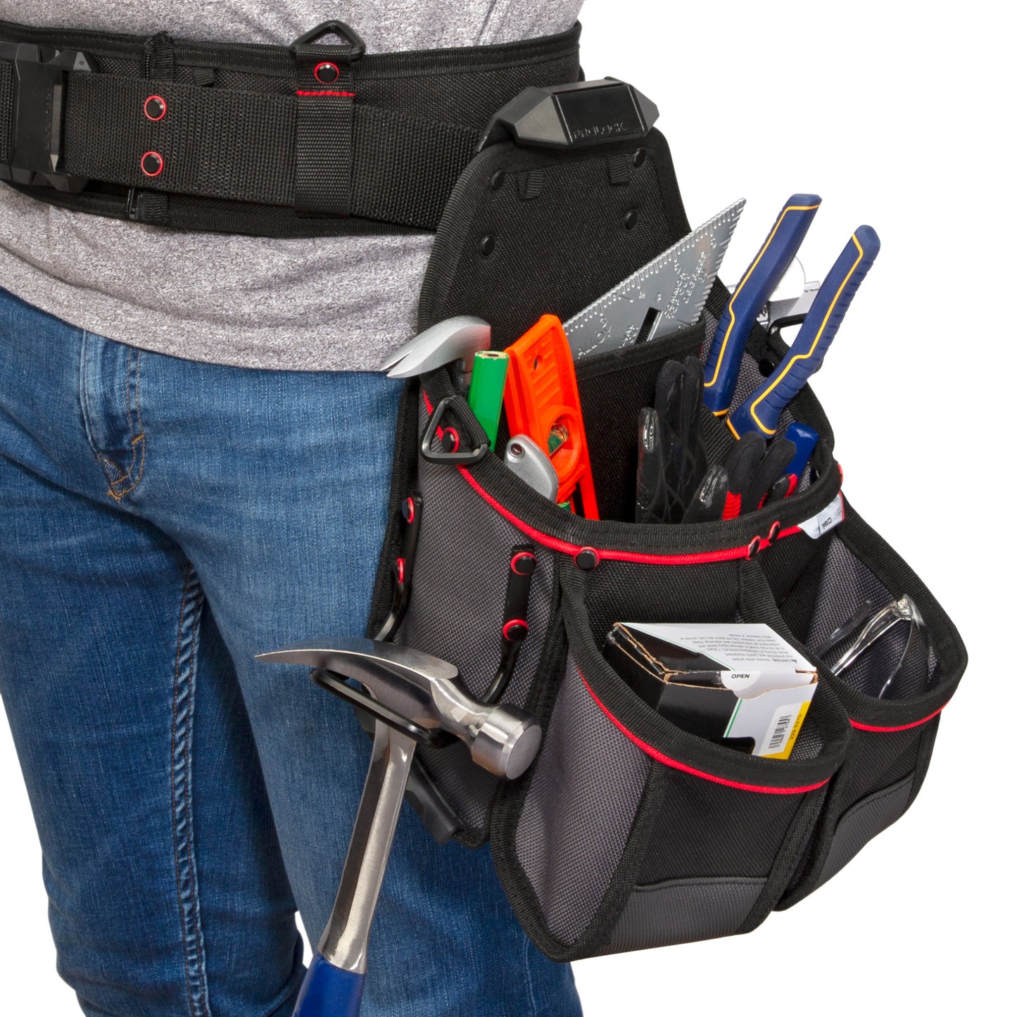 4-Piece Tool Belt and Pouch Contractor Set