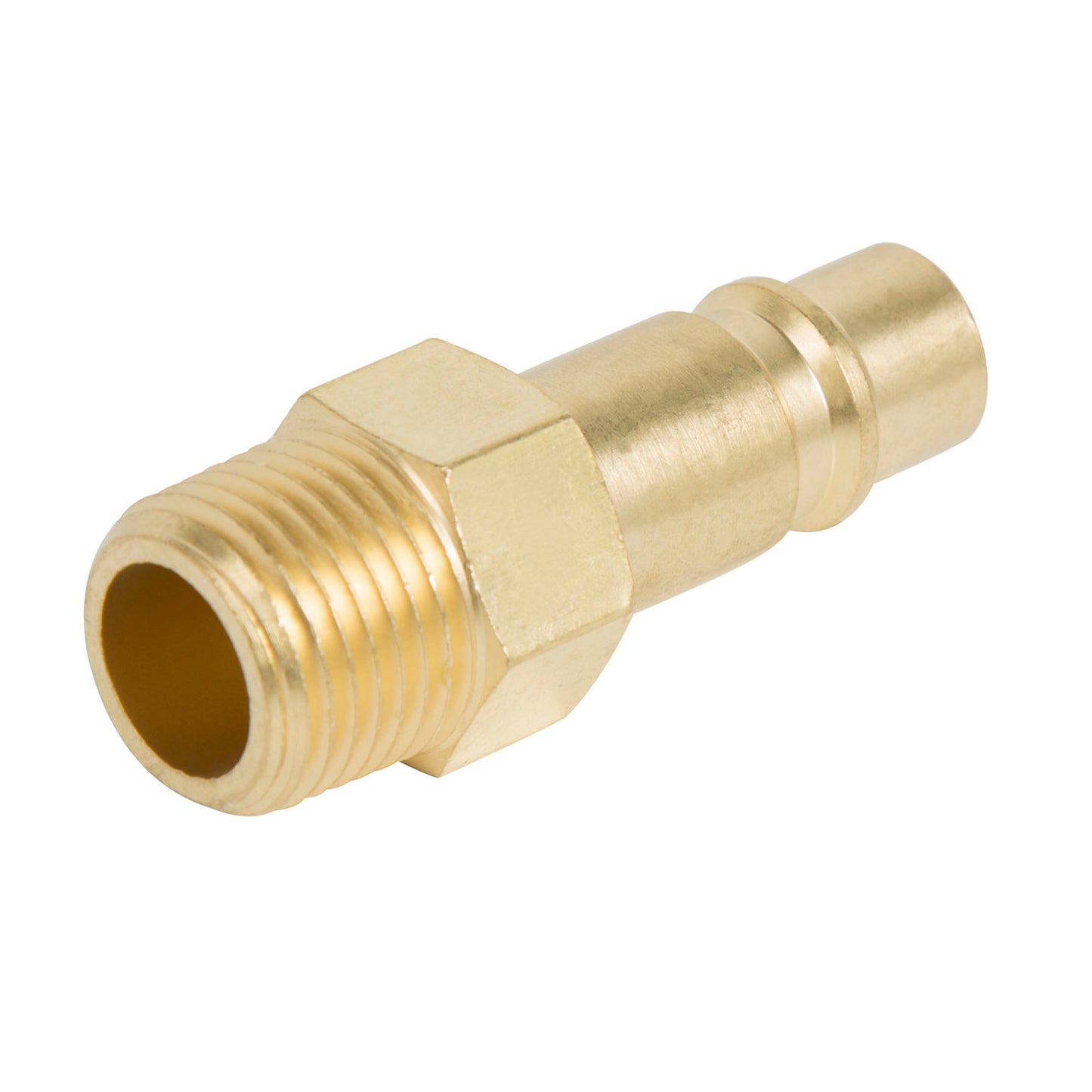 1/2-Inch Industrial Brass Quick Disconnect Plug, 1/2-Inch Male NPT 10-Pack