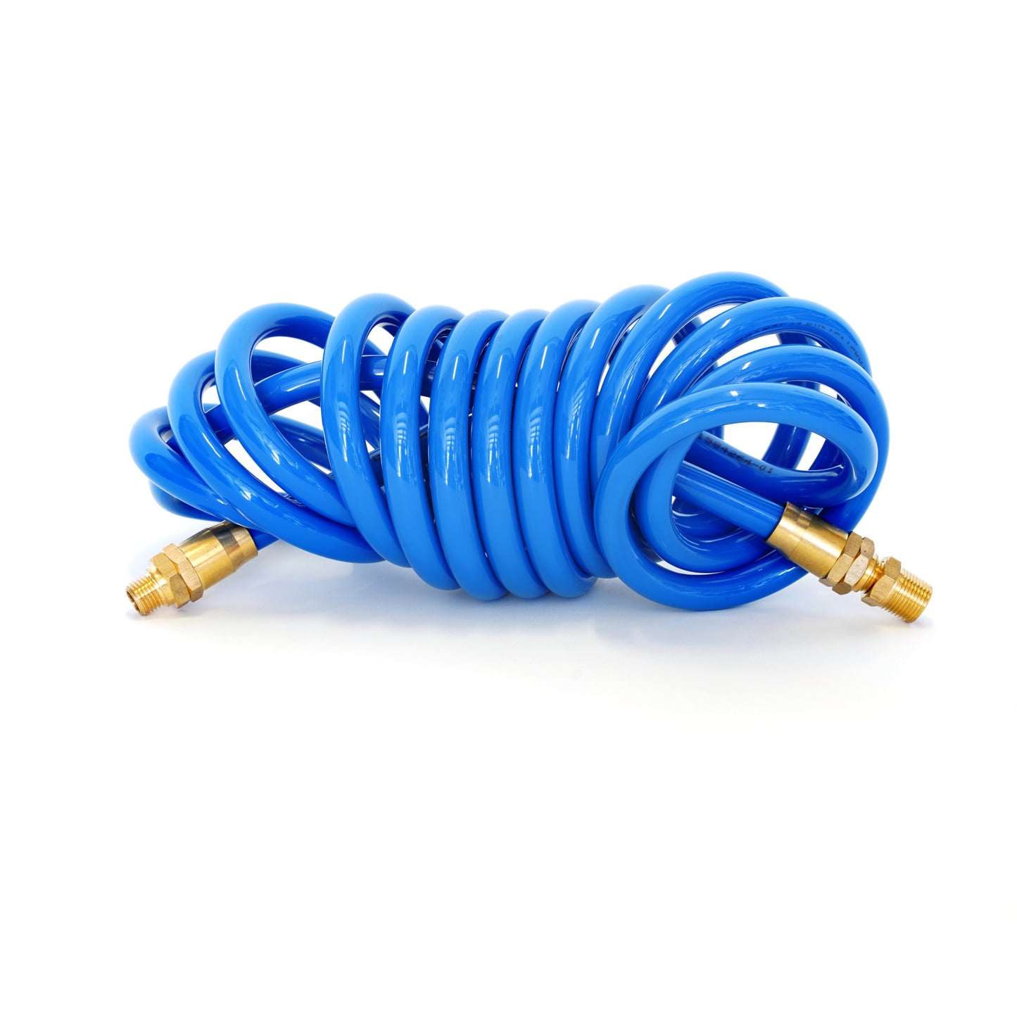 15-Foot Coiled 3/8-Inch ID Air Hose with 1/4-Inch NPT Brass Fittings