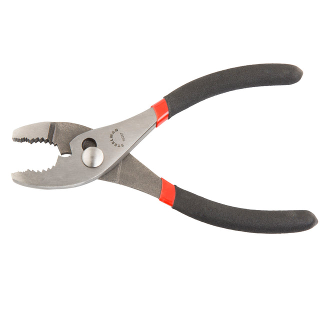 Steelman 8-Inch Long Slip-Joint Pliers with Wire Cutter and Dual Layer Black Grip
