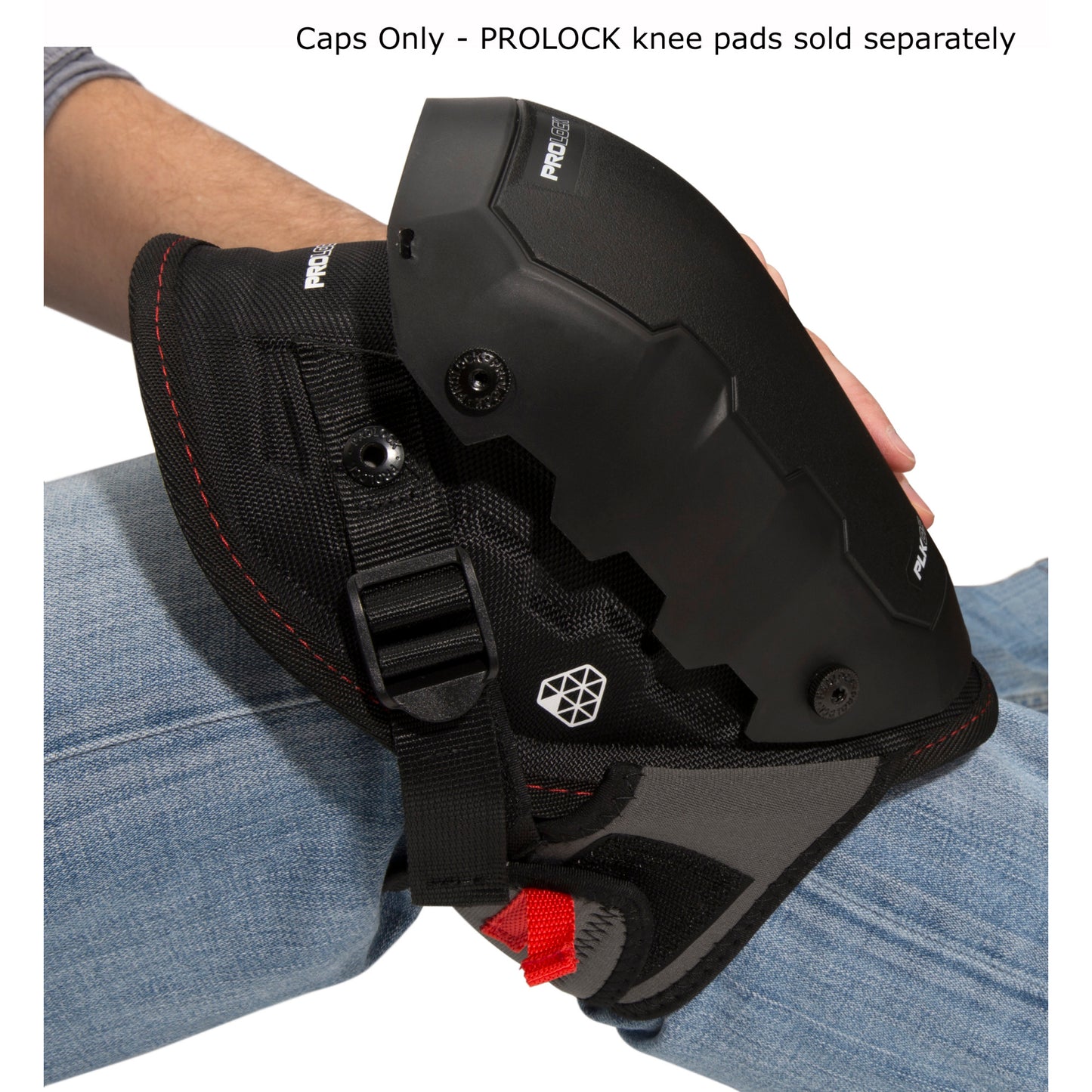 Hard Cap Attachment for PROLOCK Knee Pads (1 pair, caps only)