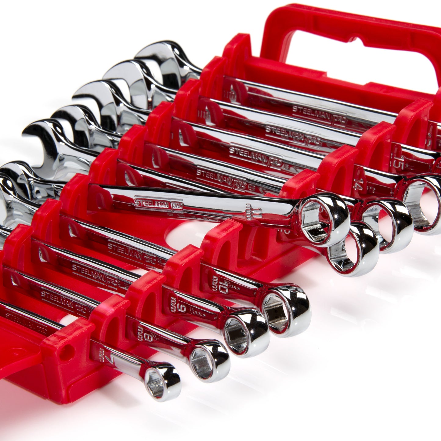 Universal 10-Tool Wrench Holder, Red