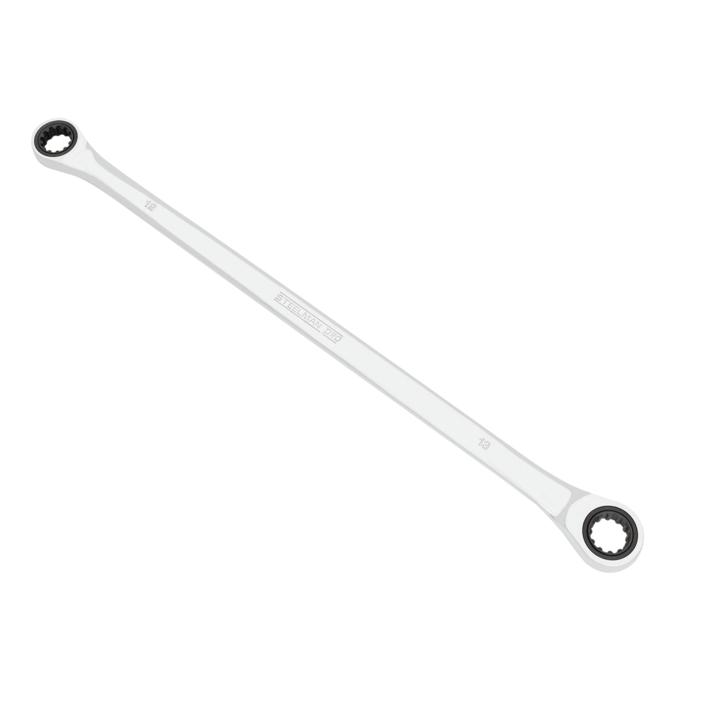 12mm x 13mm Double Box-End Universal Spline Extra Long Ratcheting Wrench