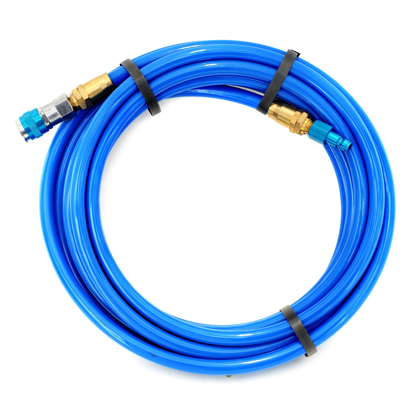 25-foot 3/8-inch ID Air Hose with Reuseable 1/4-inch NPT Brass and Quick Connect Fittings