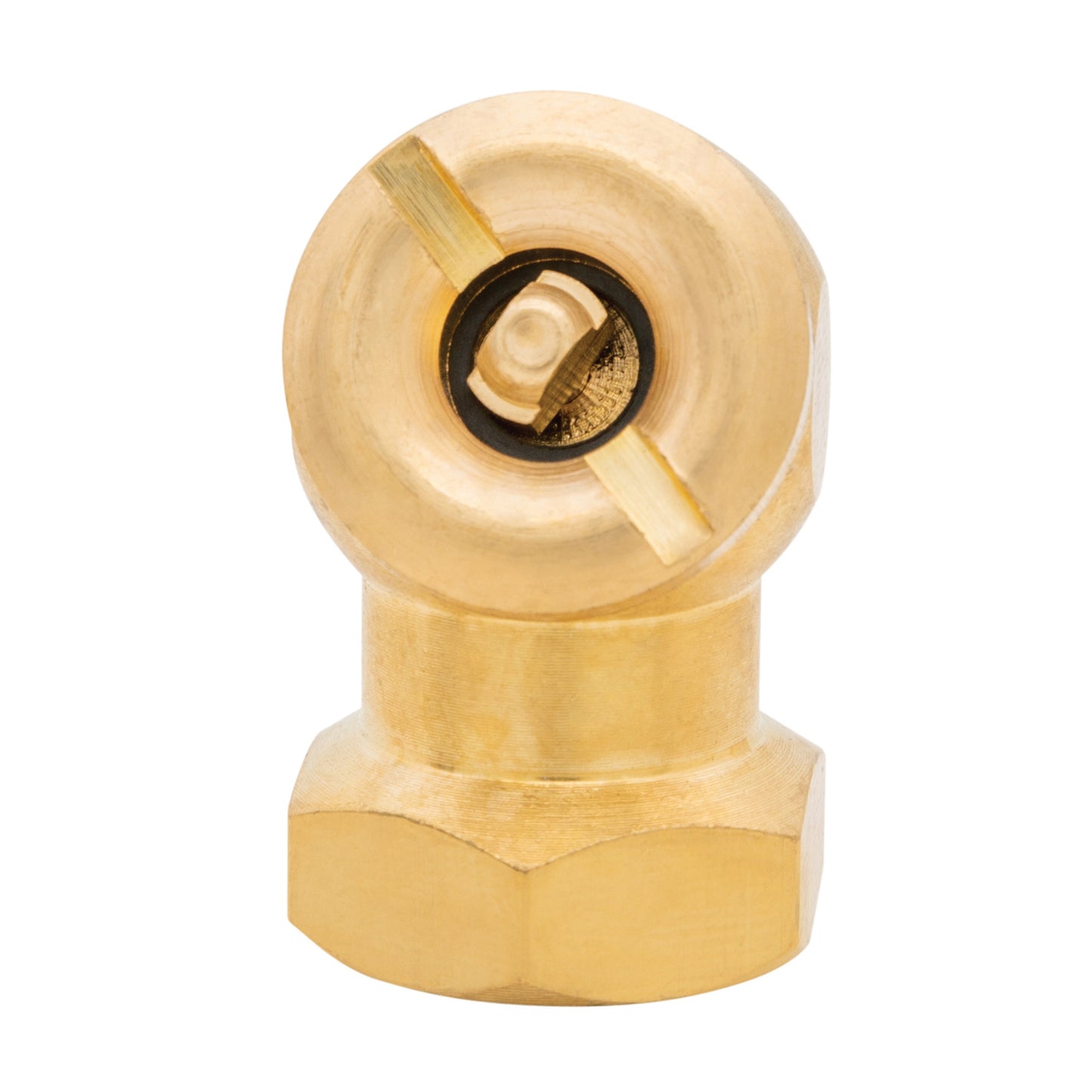 Angled Push-On Brass Ball Foot Air Chuck with 1/4-Inch NPT Thread