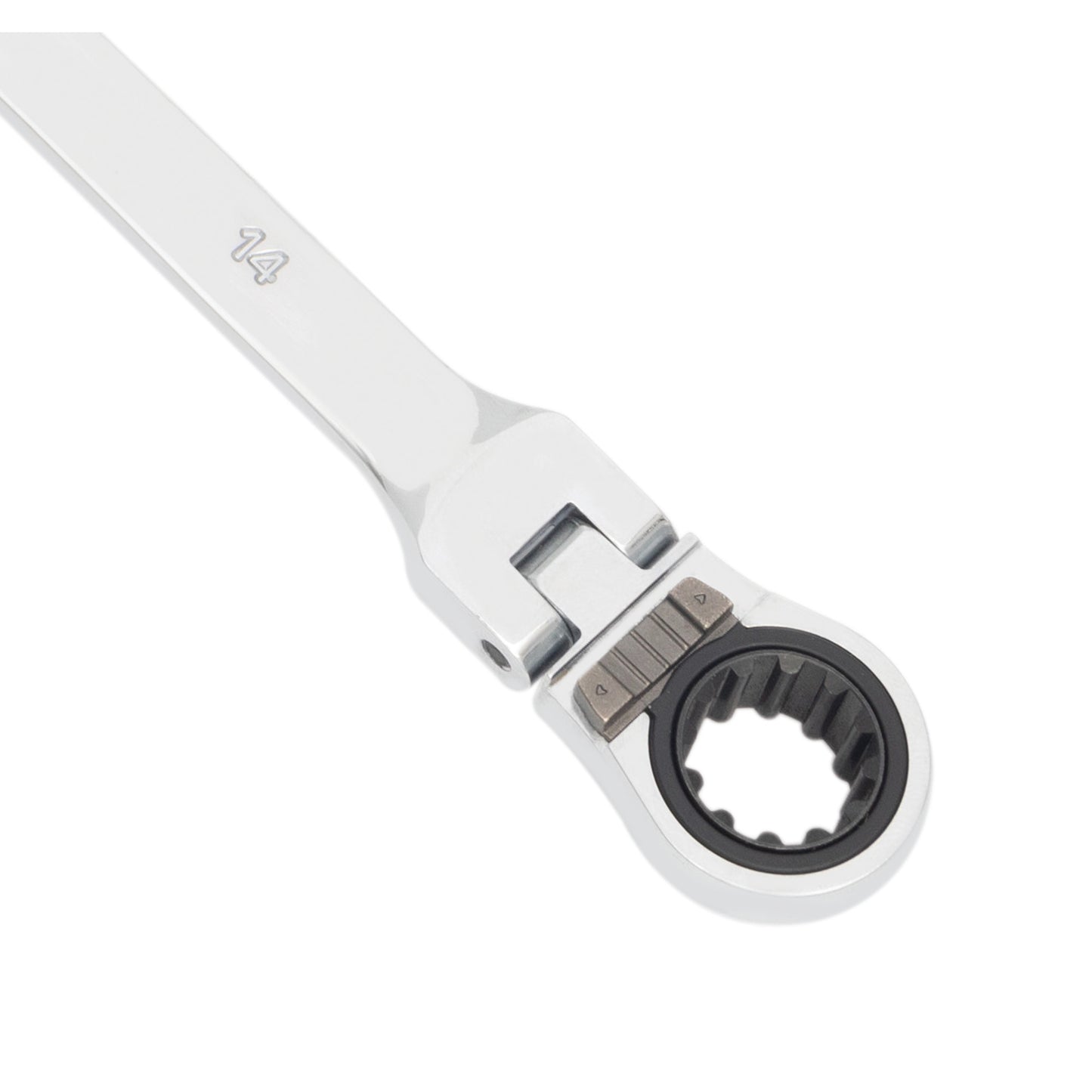 12mm x 14mm Flex-Head Double Box-End Deep Universal Spline Reversible Ratcheting Wrench