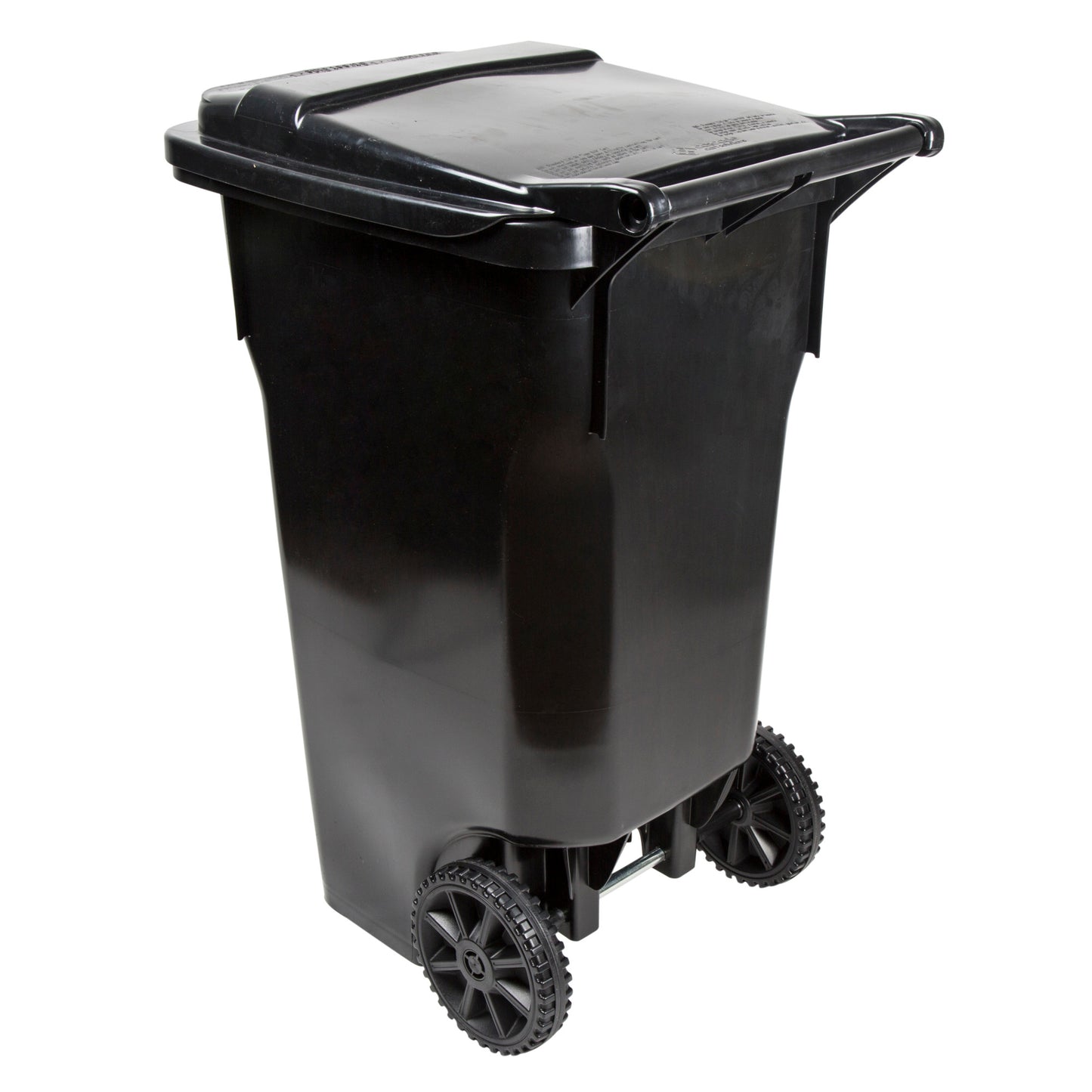 STK-TIR-32gal HD Trash Can on Wheels w/ Lid black
