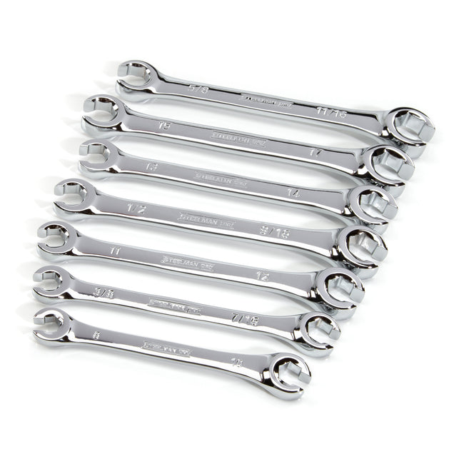 Metric and SAE 6-Point Flare Nut Wrench 7-Piece Set