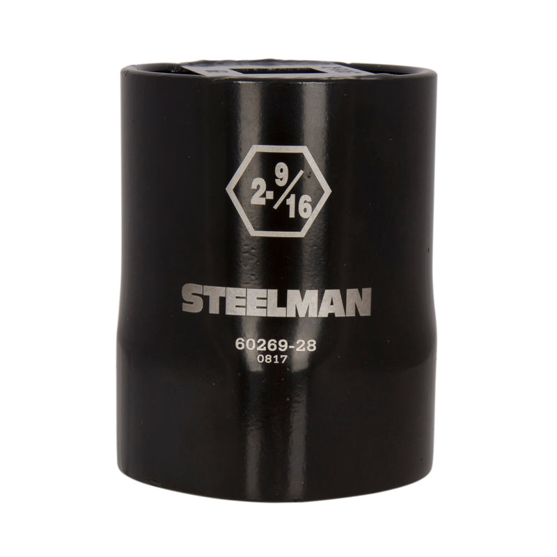 The STEELMAN 2-9/16-Inch Rounded 6-Point Locknut Socket was designed with a rounded 6-point style that grips the sides of fasteners to reduce the chance of wear and rounding.  Fits the specialized rounded hex nuts used by Dana axles.