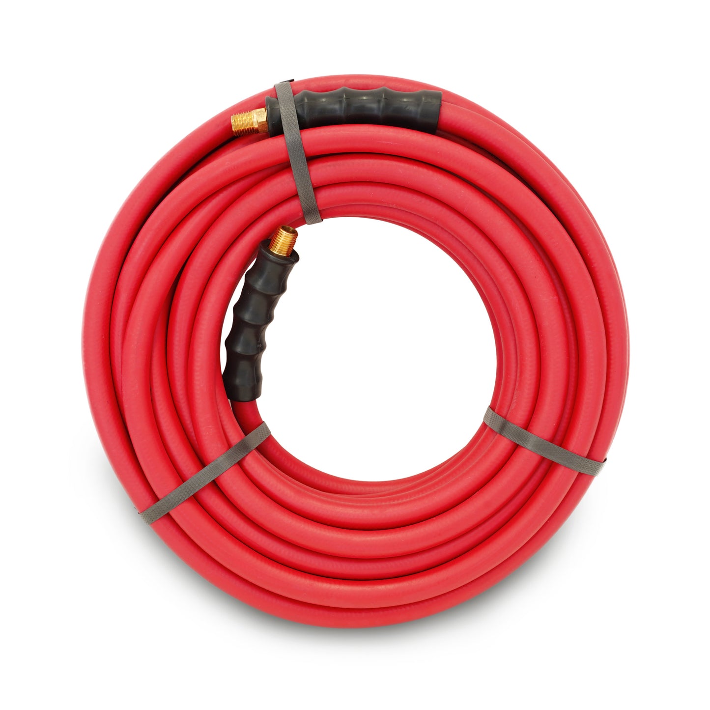50-Foot x 3/8-Inch Rubber Air Hose with 1/4-inch Male NPT Brass Fittings