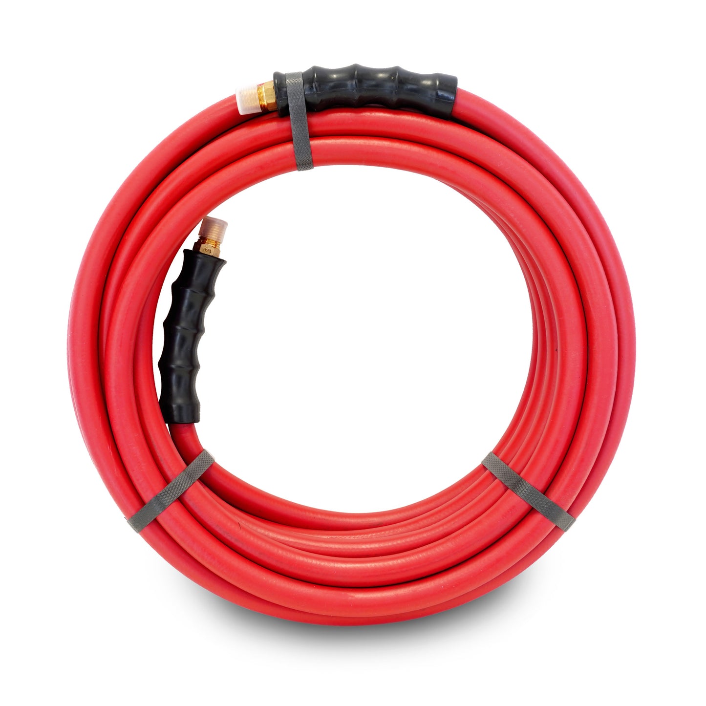 30-Foot 3/8-Inch ID Rubber Air Hose with 1/4-Inch NPT Brass Fittings