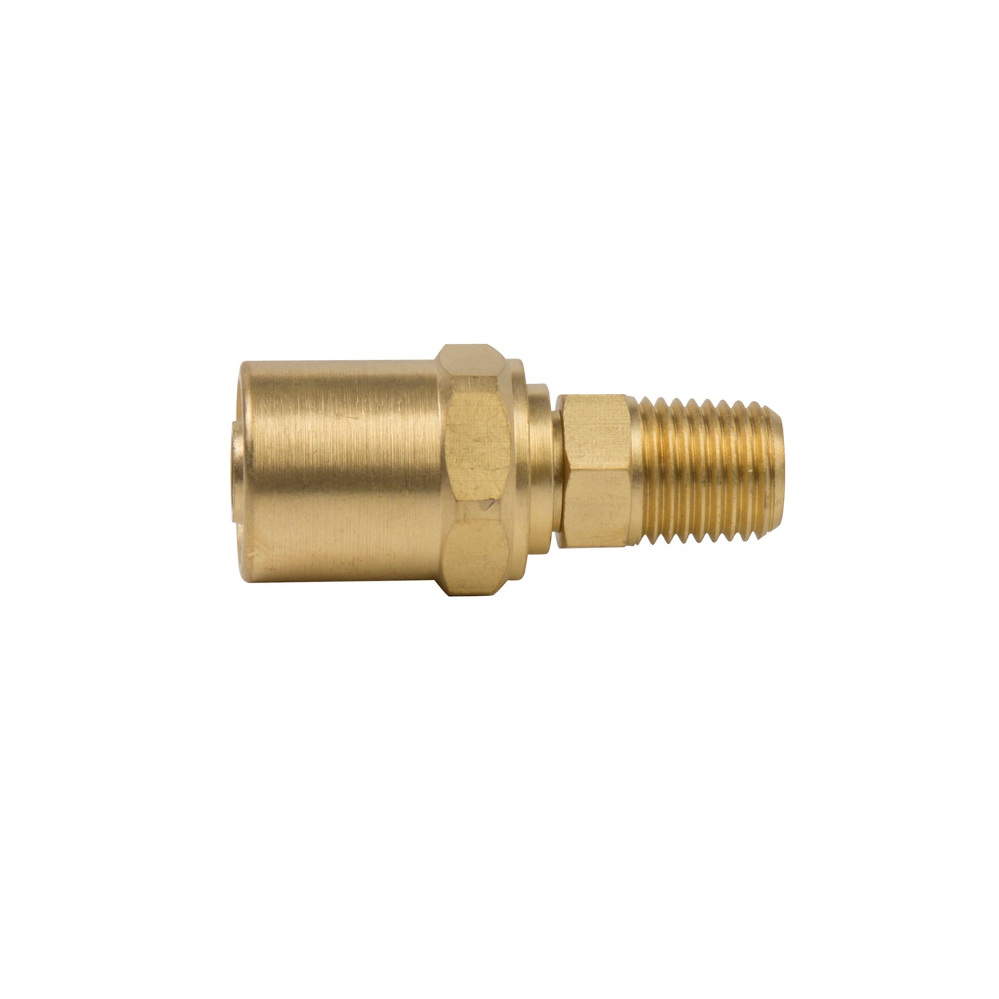 3/8-Inch ID Reusable Brass Pneumatic Hose Fitting