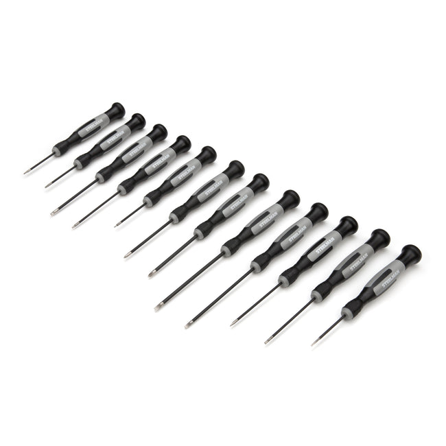 Diamond Tip Slotted, Phillips, Torx and Hex Precision 12-Piece Screwdriver Set