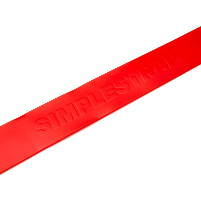 Self-Gripping UV Resistant 2mm Thick Rubber Tie Down Straps, Red 2-Pack