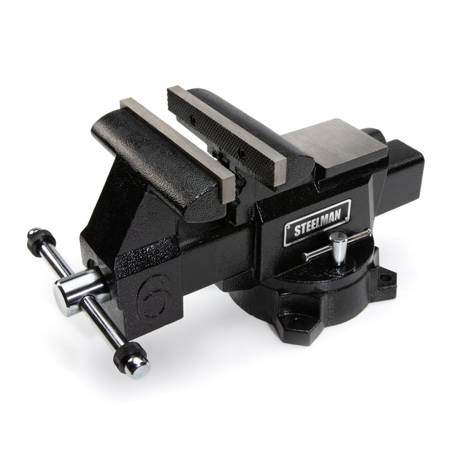 6-Inch Swivel Base Bench and Workshop Vise with Built-In Anvil