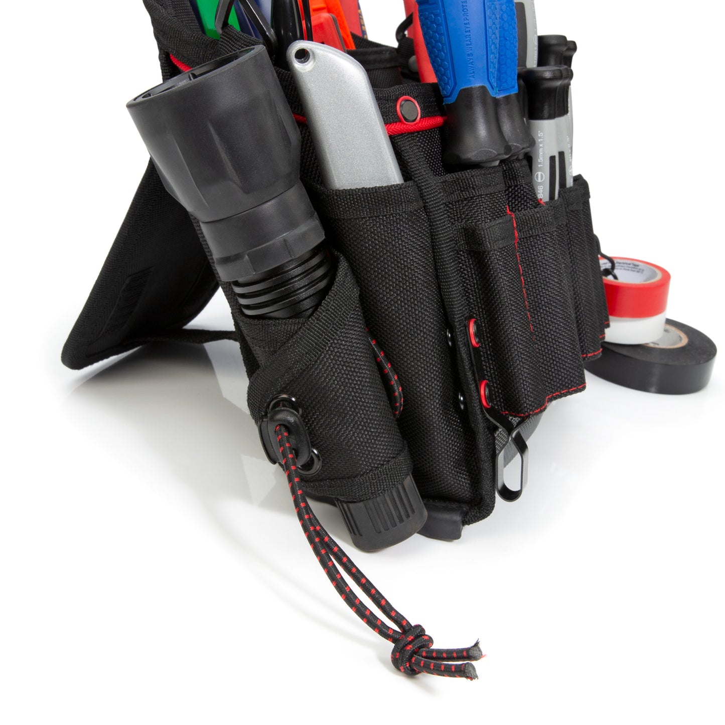 26-Compartment Electrician Pouch with Tape Chain