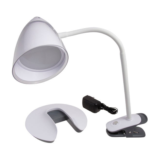 2-In-1 Clip-On Flex LED Desk Lamp with Removable Base