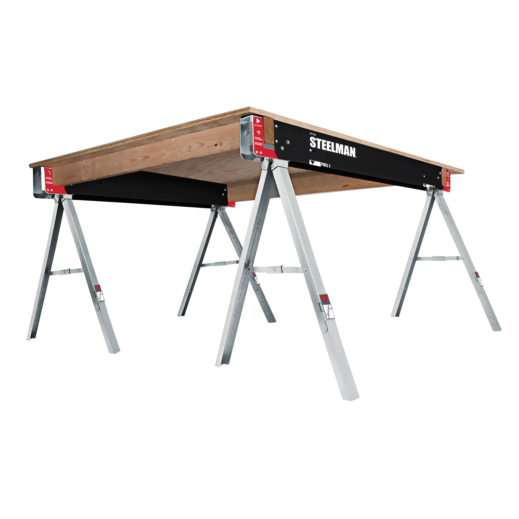 販売新販売 Military khaki Sawhorse Table 120