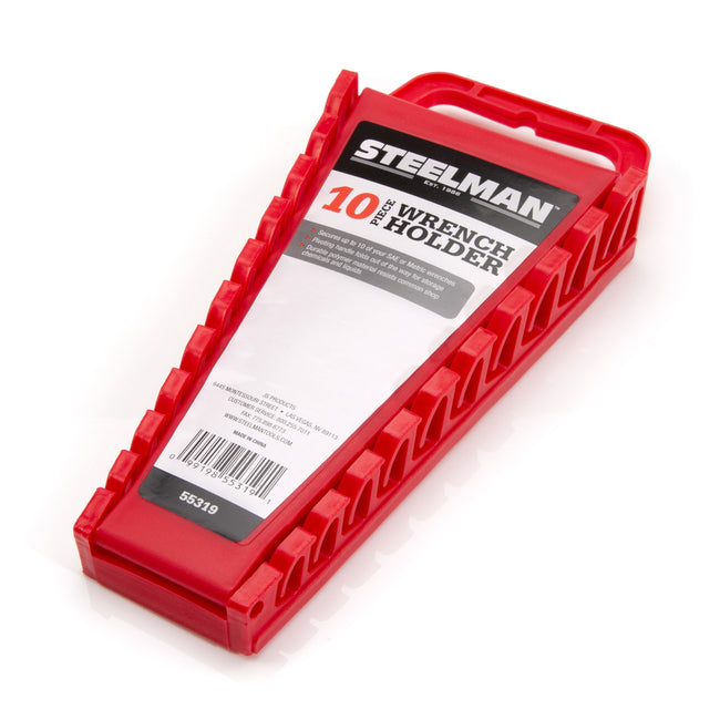 Universal 10-Tool Wrench Holder, Red