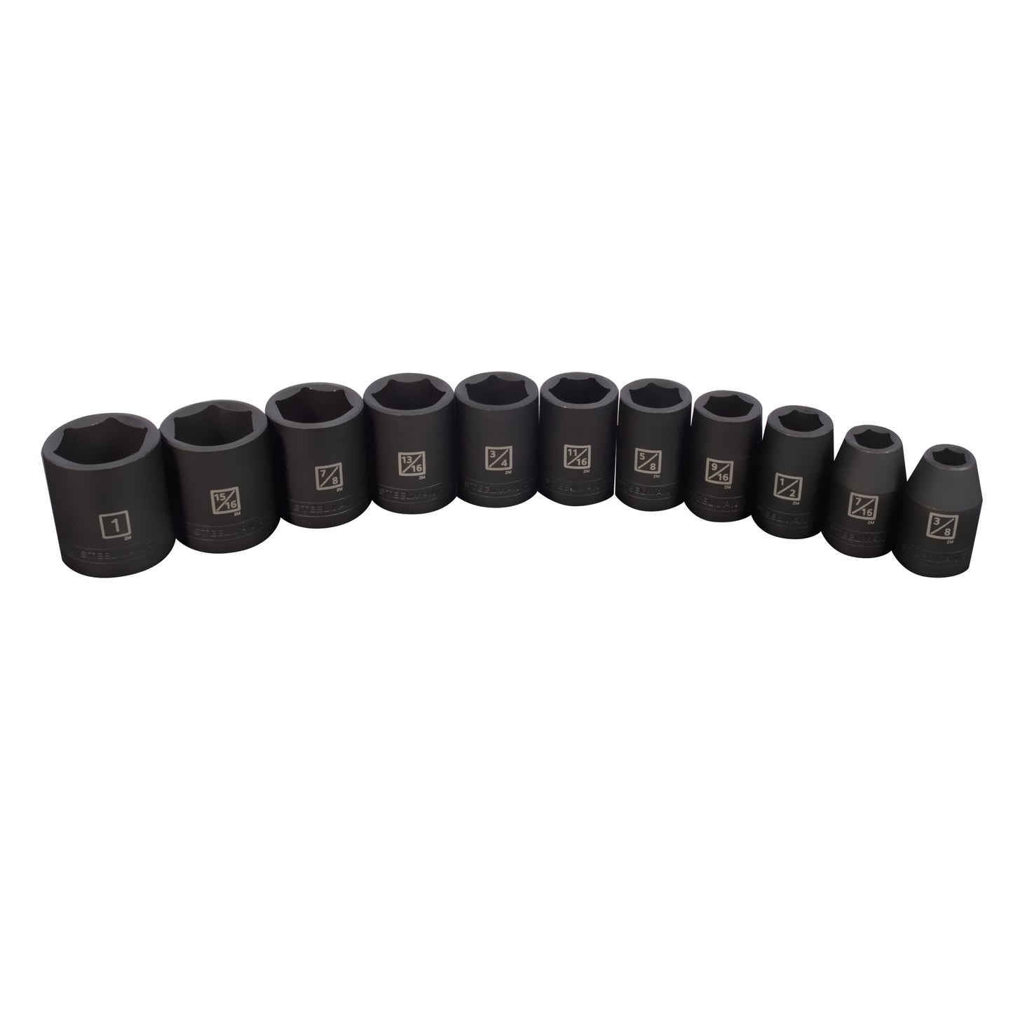 11-Piece 1/2-Inch Drive Shallow 6-Point Impact SAE Socket Set