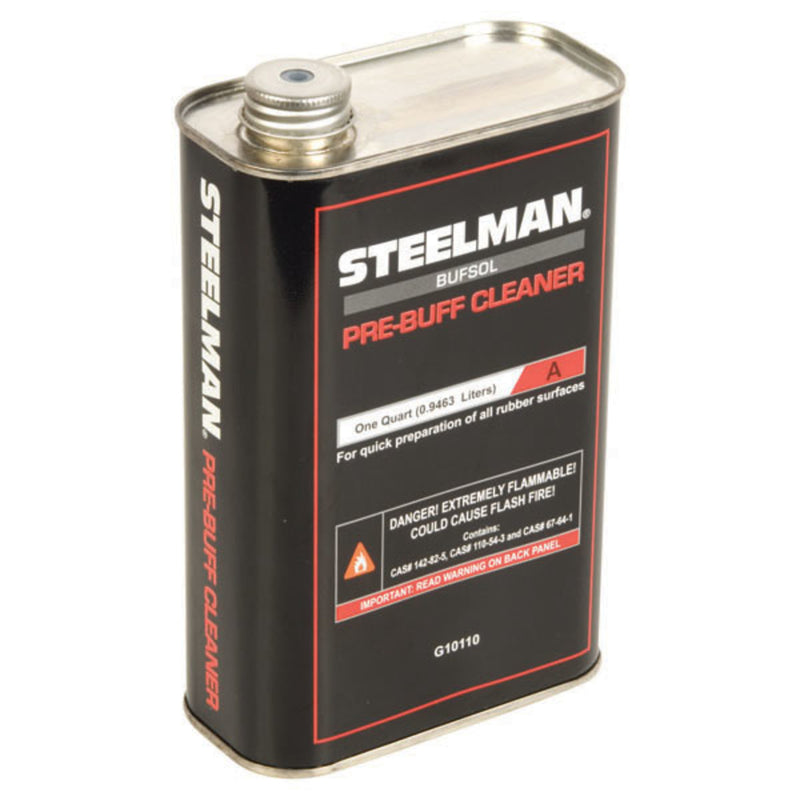 STEELMAN Bufsol Pre-Buff Cleaner is designed to remove dirt, debris, and mold-release lubricants from the inner lining of the tire before tire repair procedures
