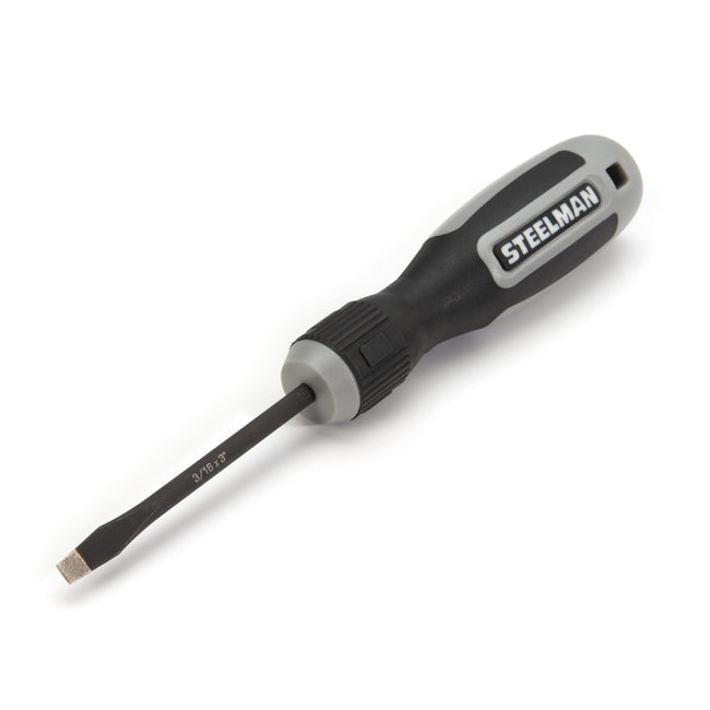 Slotted Diamond Tip Screwdriver, 3/16 x 3-Inch