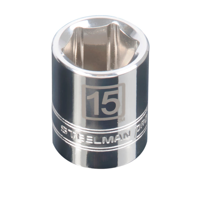 3/8-inch Drive by 15mm 6-Point Shallow Socket